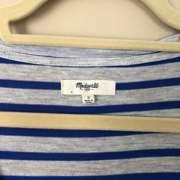 Madewell Anthem Blue & Gray Pocket Tee - Picture 5 of 6